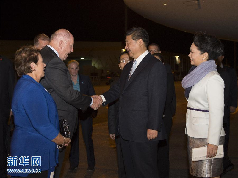 Staatspr?sident Xi trifft in Brisbane ein