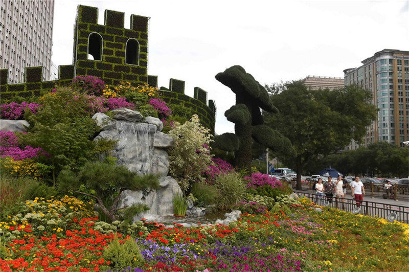 Blumenschmuck zur Siegesfeier