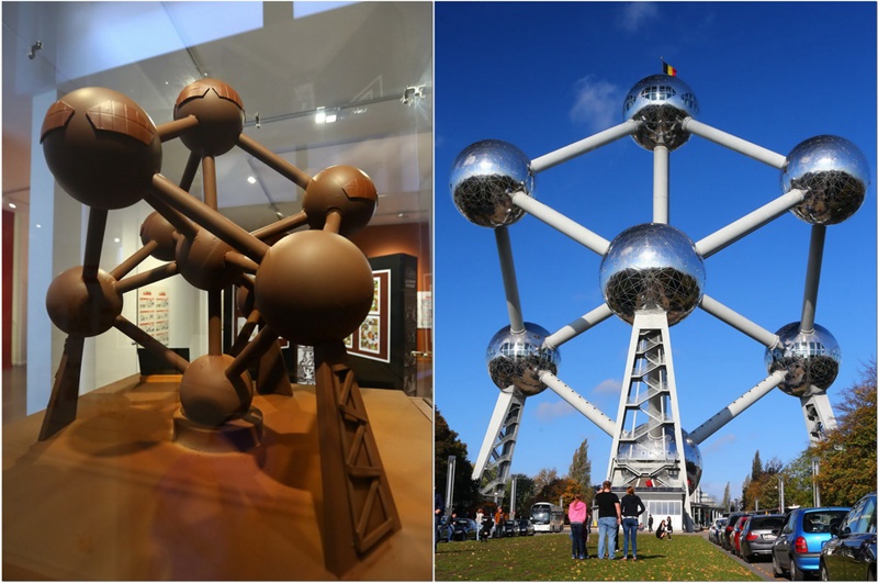 Belgische Sehenswürdigkeiten aus Schokolade