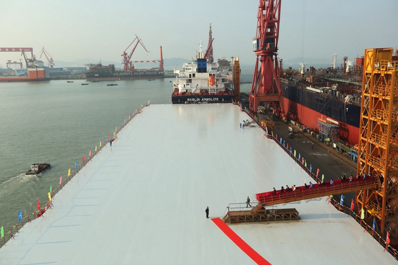 Das erste schwere Transportschiff für das Polargebiet fertig gestellt