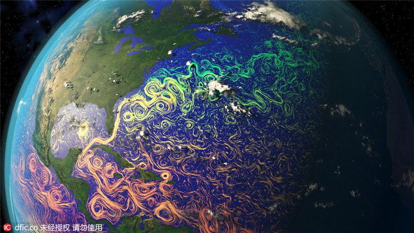 Satellitenbilder: Meeresstr?mungen gleichen traumhaften ?lgem?lden