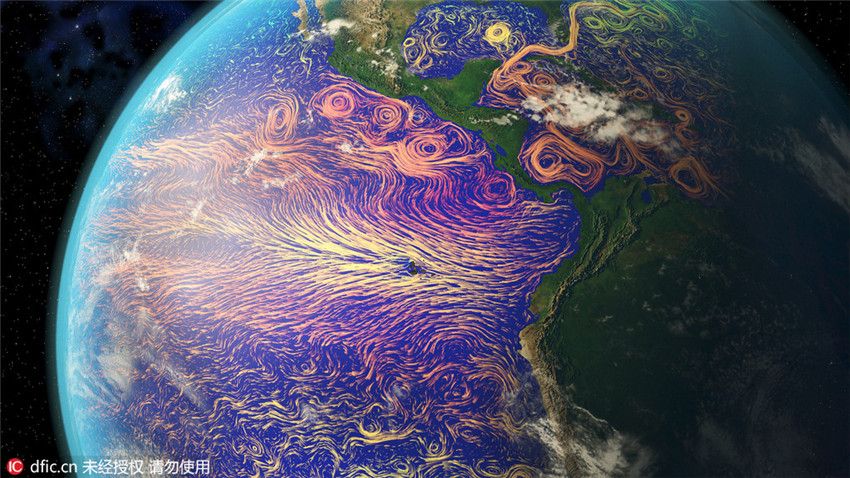Satellitenbilder: Meeresstr?mungen gleichen traumhaften ?lgem?lden