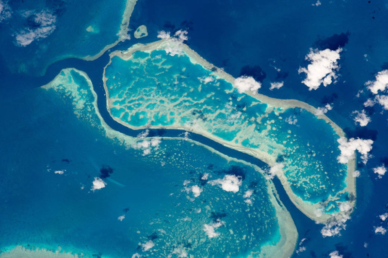 Great Barrier Reef aus der Vogelperspektive