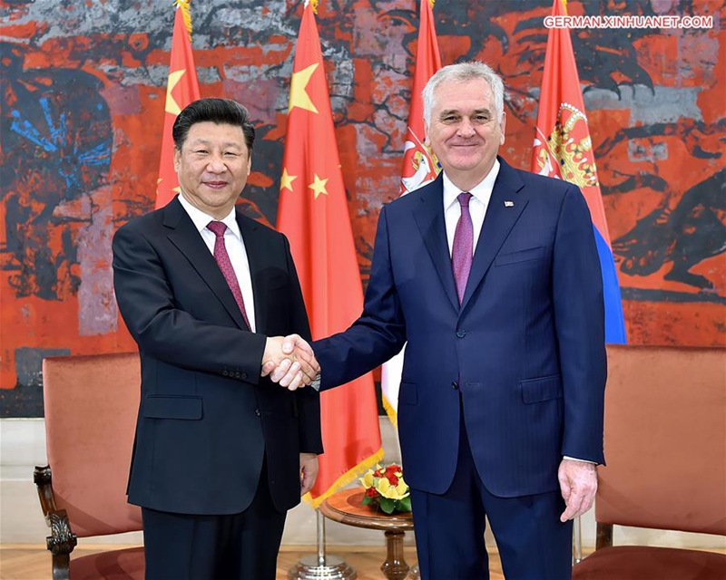 Xi Jinping führt Gespr?che mit Serbiens Pr?sidenten Tomislav Nikoli?