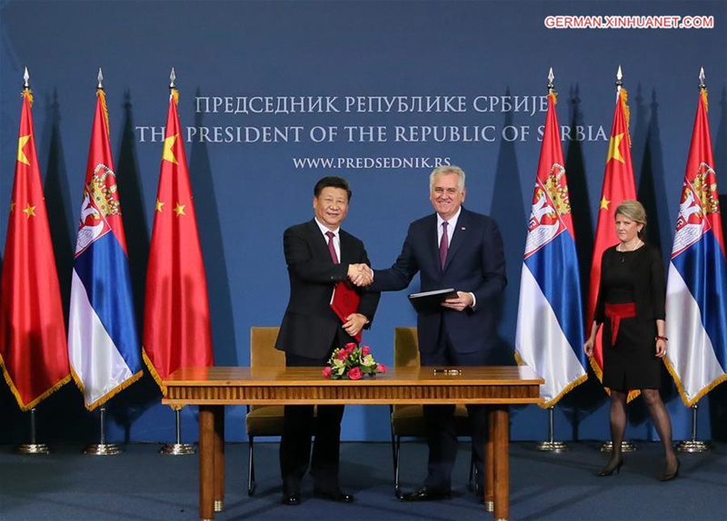 Xi Jinping führt Gespr?che mit Serbiens Pr?sidenten Tomislav Nikoli?