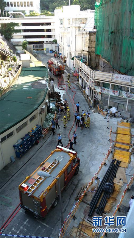 Gro?brand in Hongkonger Hotel