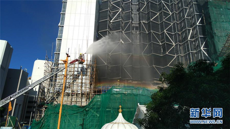 Gro?brand in Hongkonger Hotel