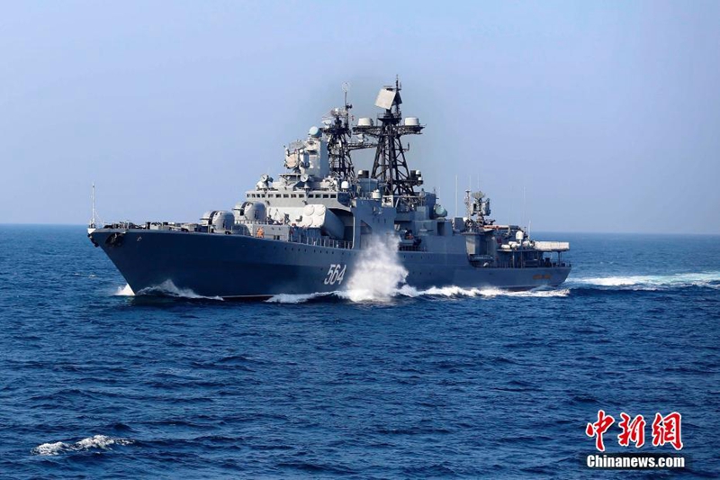 Gemeinsames Man?ver von chinesischer und russischer Marine in vollem Gang