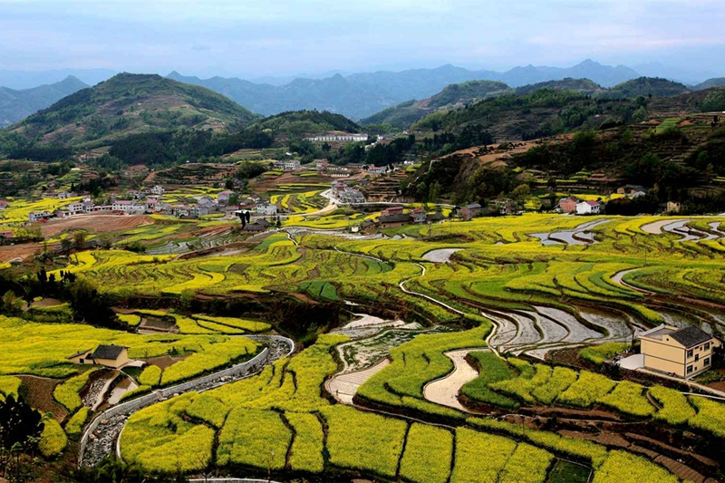 Touristische Attraktion: Das Yanping-Dorf im Kreis Hanyin