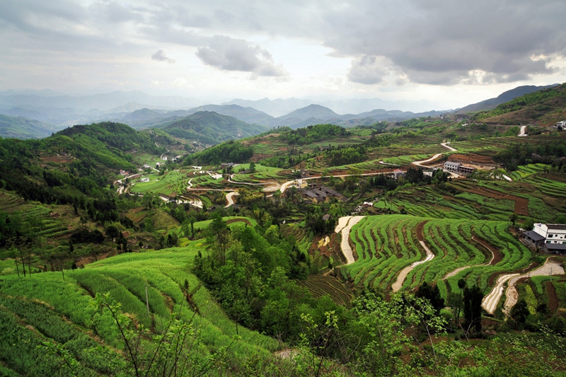 Touristische Attraktion: Das Yanping-Dorf im Kreis Hanyin