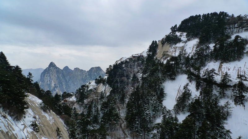 Sch?ne und silberne Stadt Xi′an nach dem Schnee