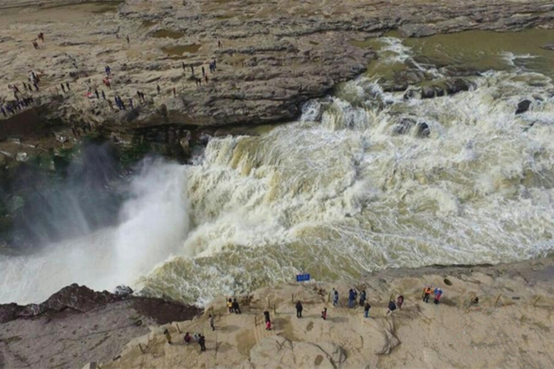 Hukou-Wasserfall im Winter