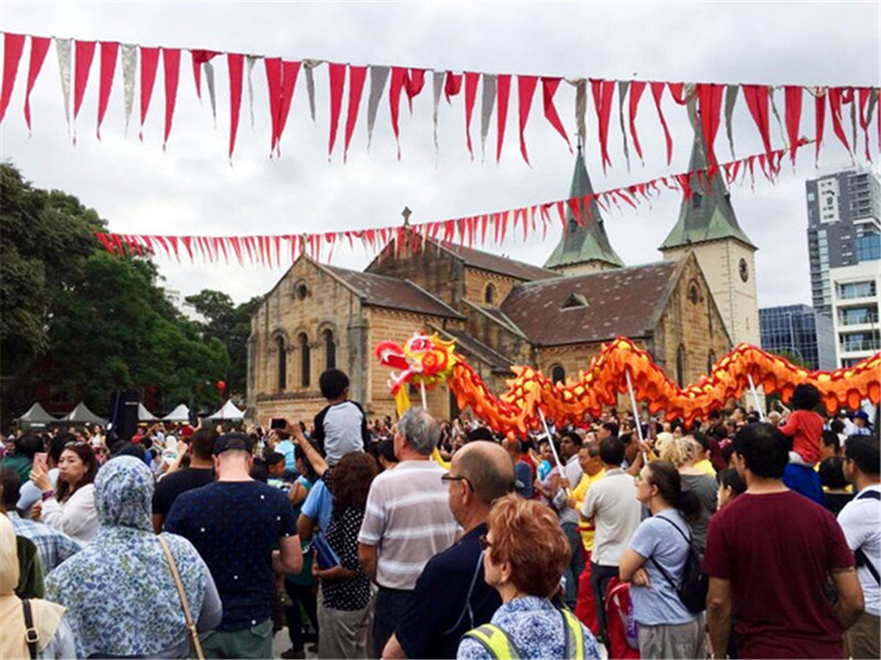 Traditioneller Kultur-Jahrmarkt zum Frühlingsfest aus Shaanxi findet in St?dten von Australien statt