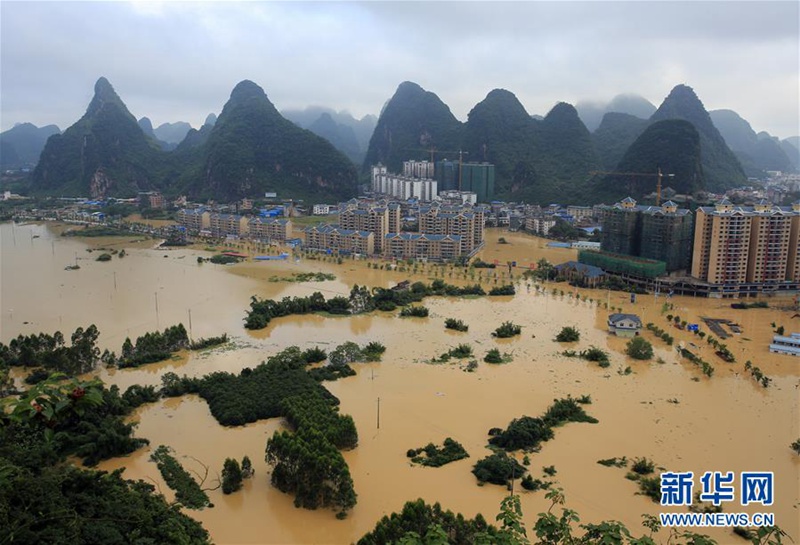 überschwemmungen in Guangxi 