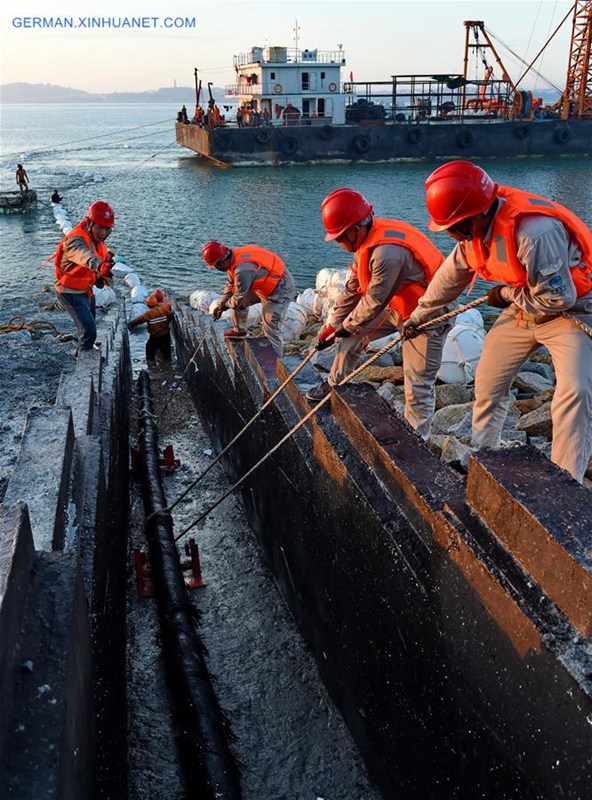 Unterwasser-Kabellinie zur Meizhou-Insel erfolgreich verlegt