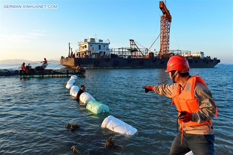 Unterwasser-Kabellinie zur Meizhou-Insel erfolgreich verlegt
