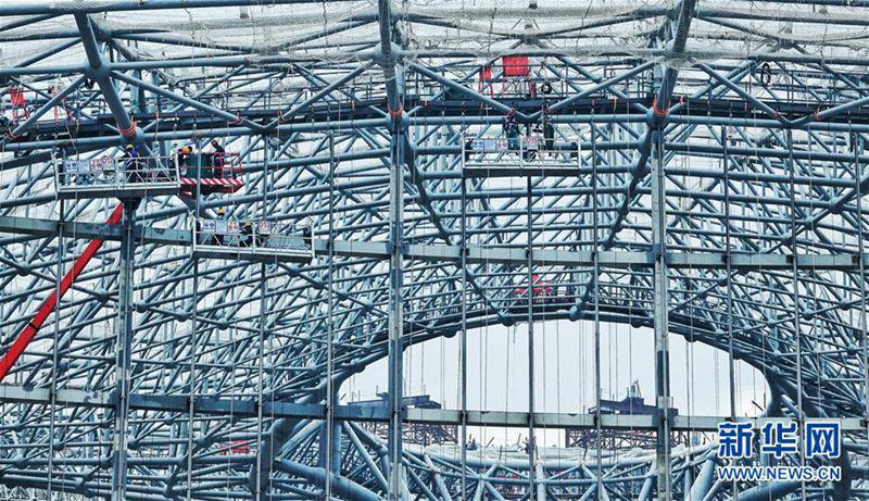 Beijings neuer internationaler Flughafen im Bau