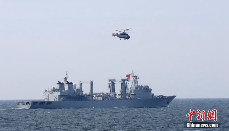 Chinesische und Russische Marine schie?en im Baltischen Meer scharf 