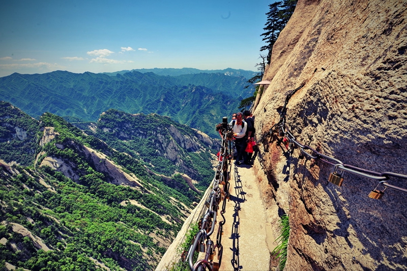 Der Berg Huashan wird als beliebteste Sehenswürdigkeit Chinas anerkannt