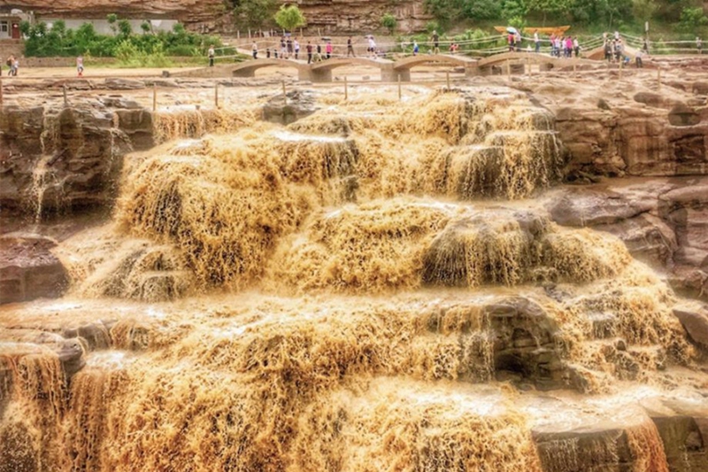 Pr?chtige Szenen am Hukou-Wasserfall