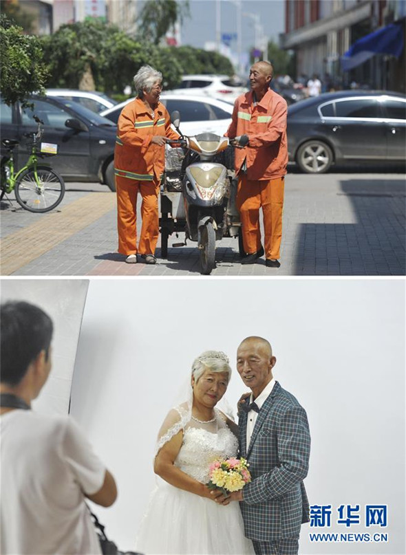 Hebei: Kostenloses Hochzeitsfoto für Müllarbeiter