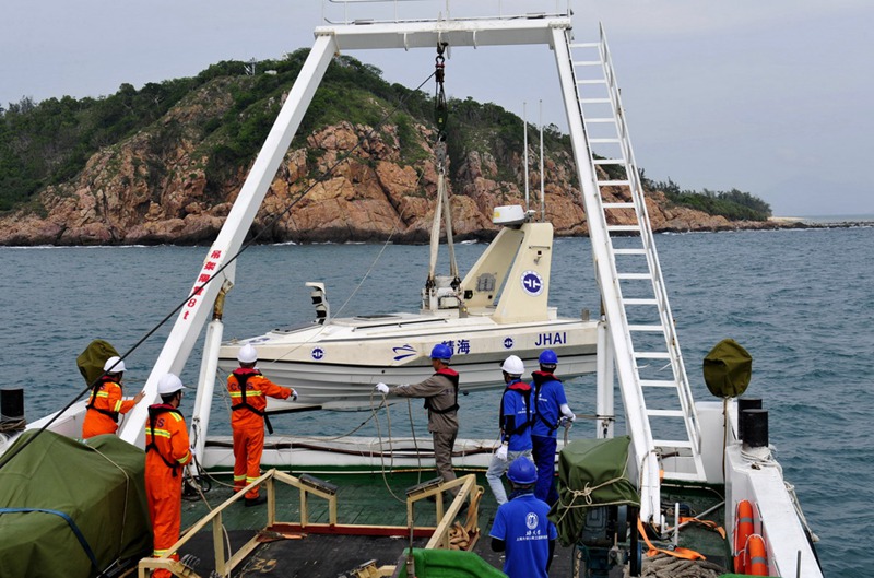 China setzt erstmals unbemanntes Boot bei geologischen Untersuchungen ein