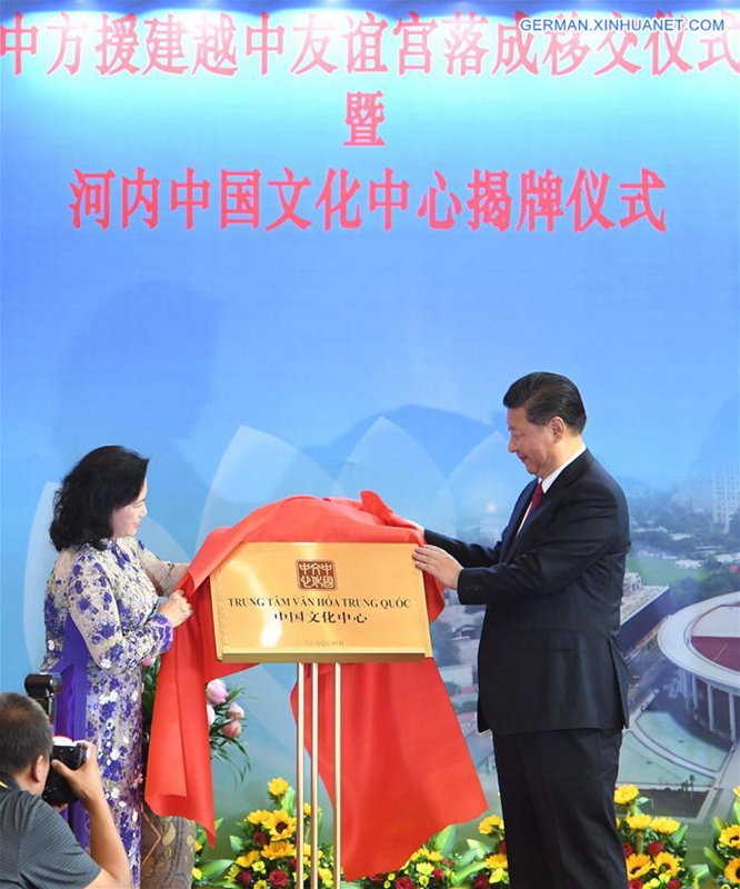 Xi ?ffnet Vietnam-China Freundschaftspalast