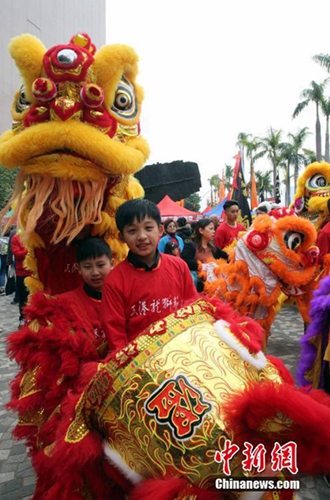 Drachen- und L?wentanz in Hongkong 
