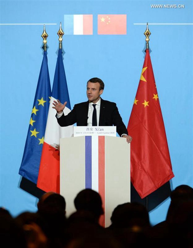 Der franz?sische Pr?sident Macron in Xi'an