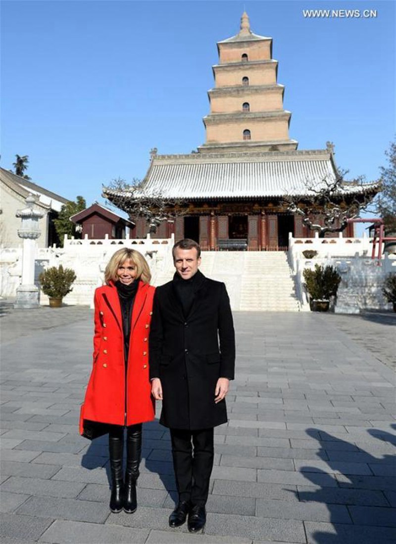 Der franz?sische Pr?sident Macron in Xi'an