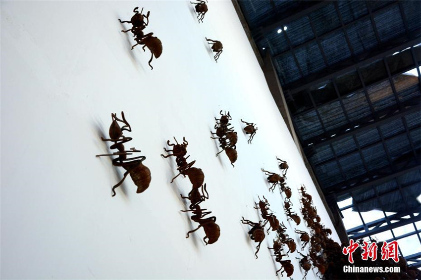 Riesige Ameisenskulptur in Fujian ausgestellt