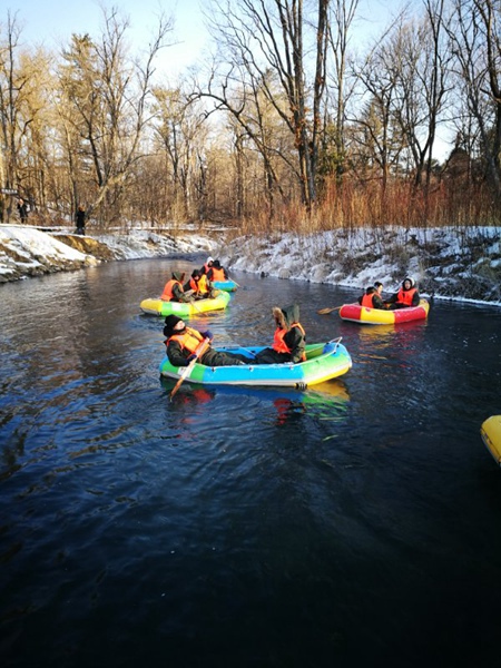 Winterliche Wildwasserfahrt