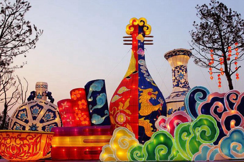 Lanternen-Ausstellung in Hancheng