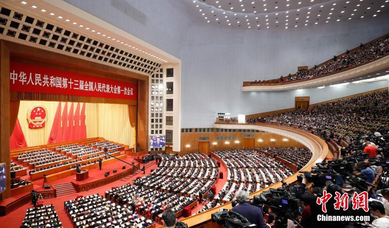 1. Tagung des 13. Nationalen Volkskongresses in Beijing er?ffnet