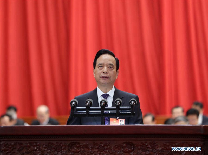 4. Plenarsitzung der 1. Tagung  des 13. Nationalen Volkskongresses in Beijing er?ffnet