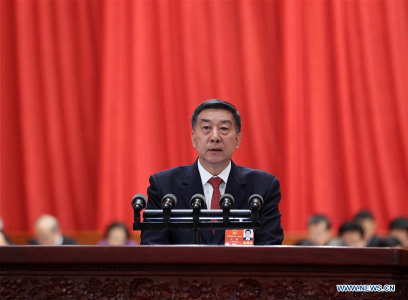 4. Plenarsitzung der 1. Tagung  des 13. Nationalen Volkskongresses in Beijing er?ffnet