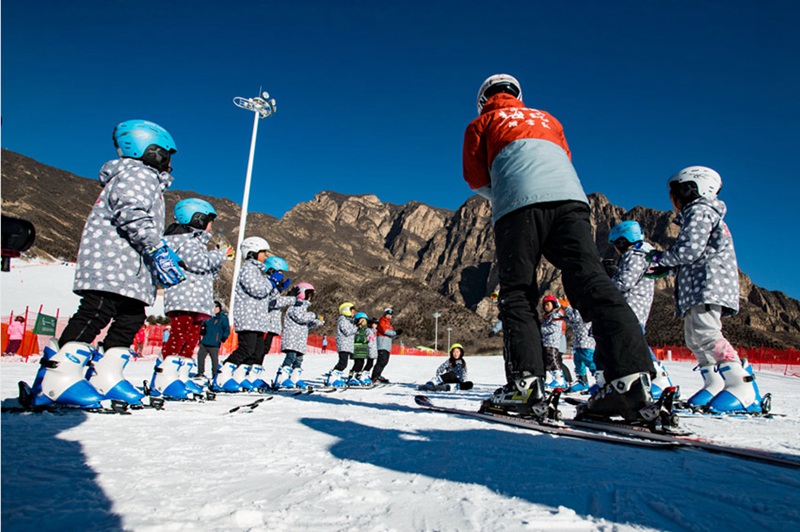 Ski-Liebhaber in Yanqing