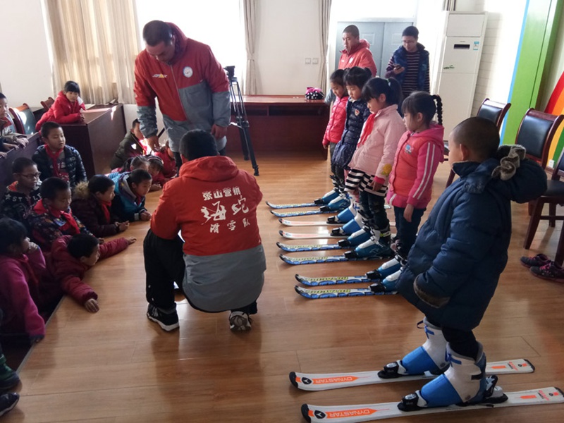Ski-Liebhaber in Yanqing