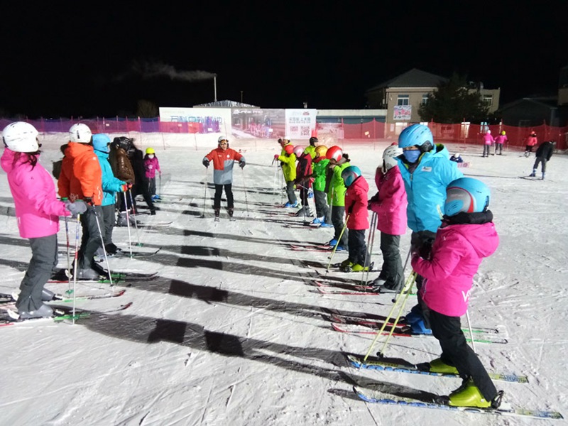 Ski-Liebhaber in Yanqing