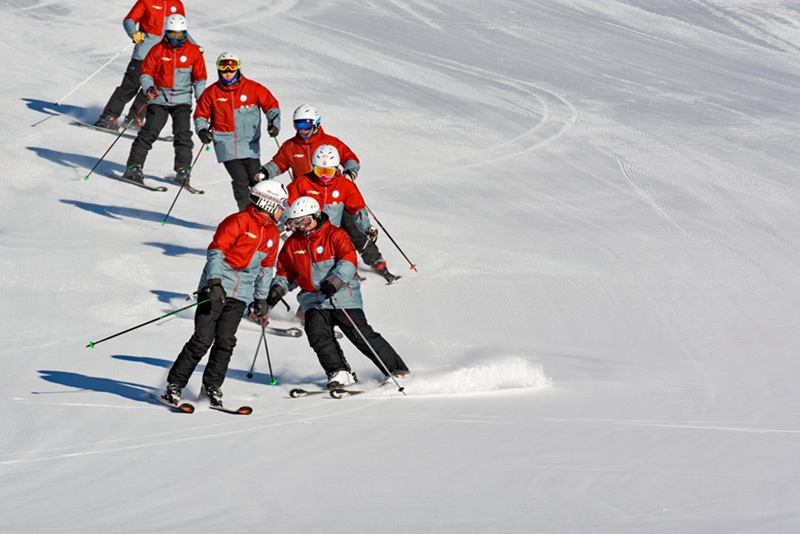Ski-Liebhaber in Yanqing