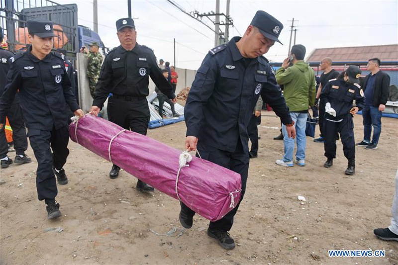 Rettungsarbeit nach dem Jilin-Erdbeben