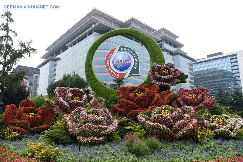 Parterres für bevorstehenden FOCAC-Gipfel in Beijing vorbereitet