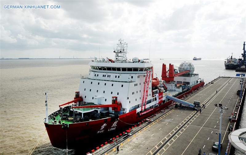 Xuelong kehrt nach der arktischen Forschungsexpedition nach Shanghai zurück