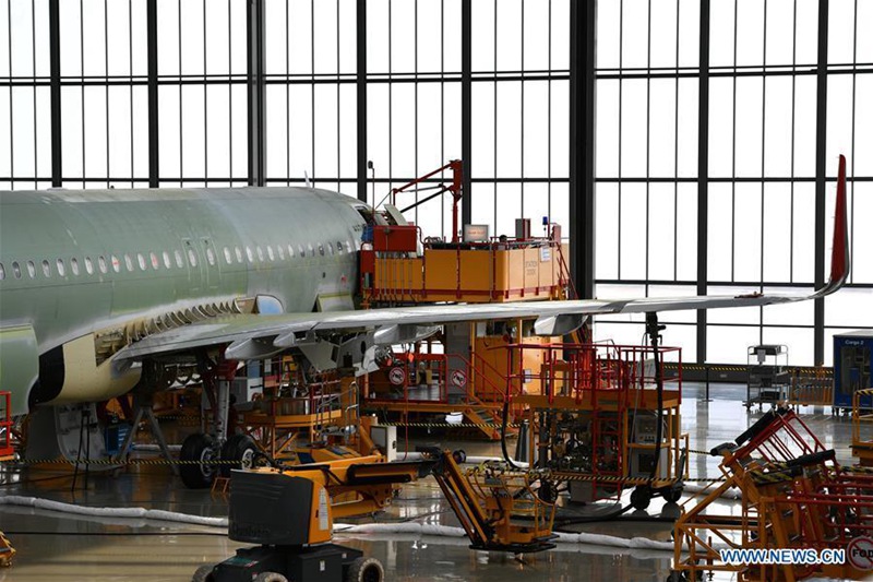 Die Endmontagelinie von Airbus in Tianjin 
