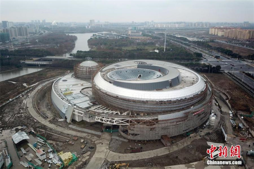 Das weltweit gr??te Planetarium in Shanghai nimmt Gestalt an