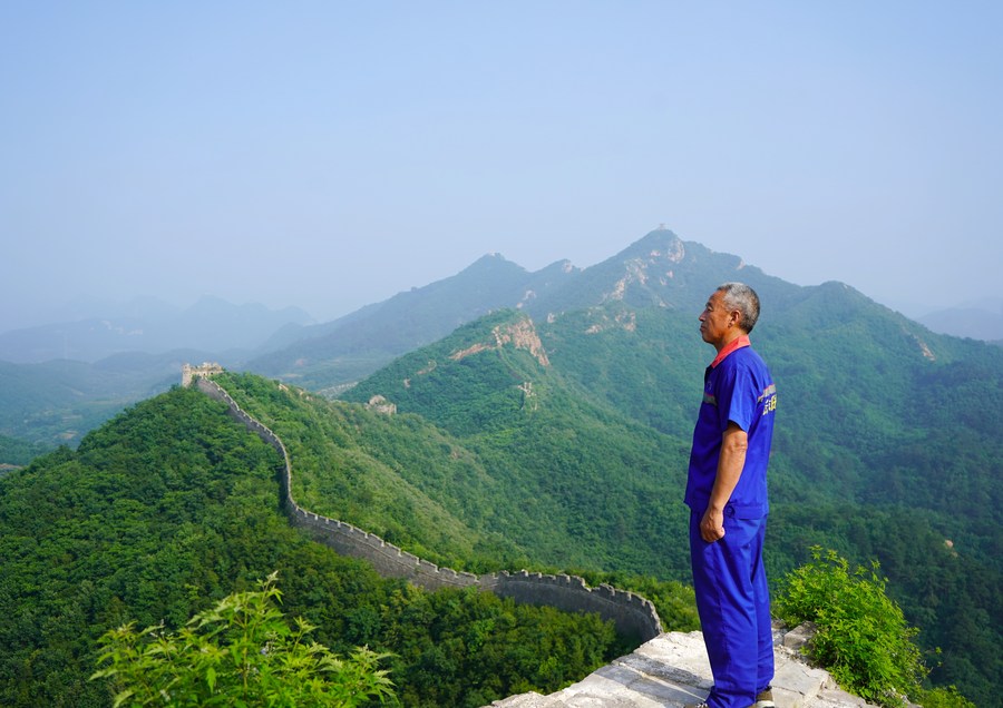 66-j?hriger Hüter der Chinesischen Mauer