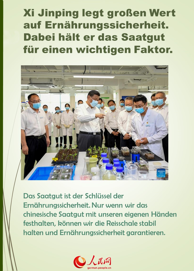 Xi ?u?ert sich über Ern?hrungssicherheit und Saatgut