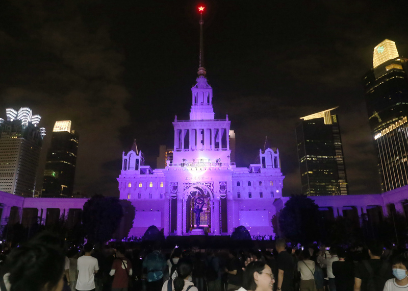 Internationale Lichtshow in Shanghai