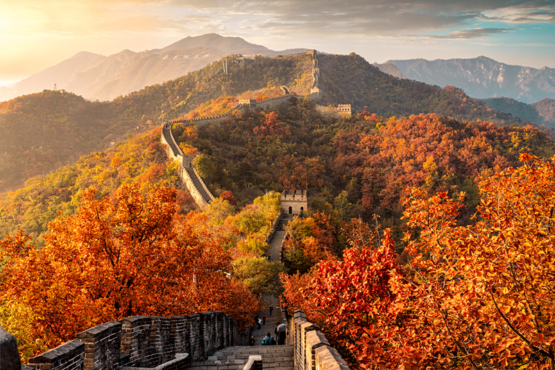 Atemberaubende Herbstlandschaften an der Gro?en Mauer
