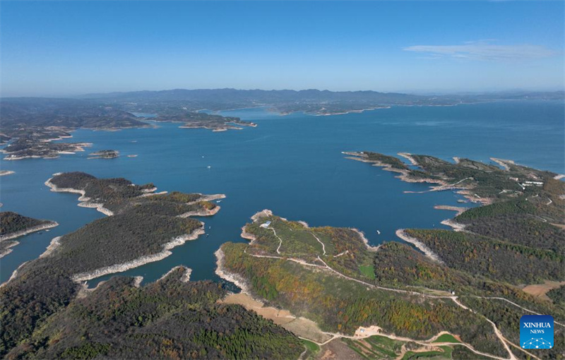 Blick auf den Danjiangkou-Staudamm in China